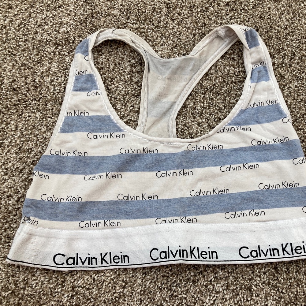 Calvin Klein modern unlined cotton sports bralette size XS